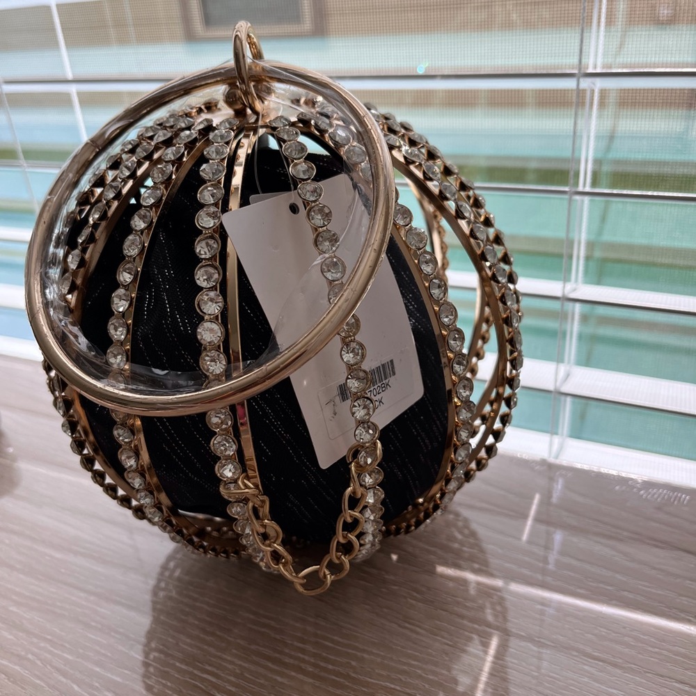 Party Ball Rhinestones Party Clutch with black sack, JJ